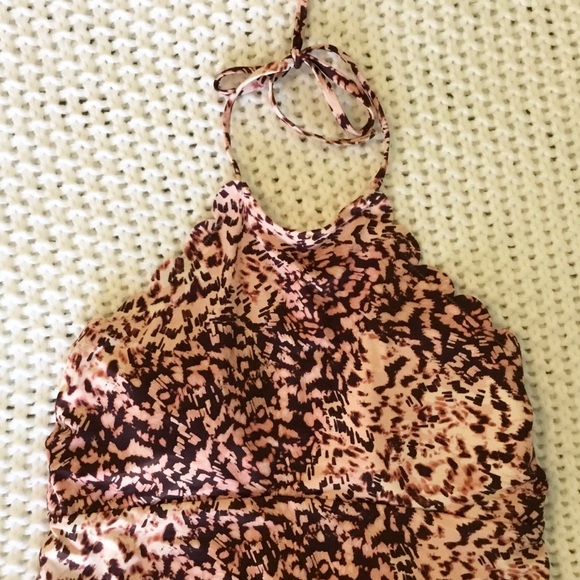 NWOT Chelsea 28 High Neck Scalloped One-Piece Swimsuit - XXL - Picture 4 of 10